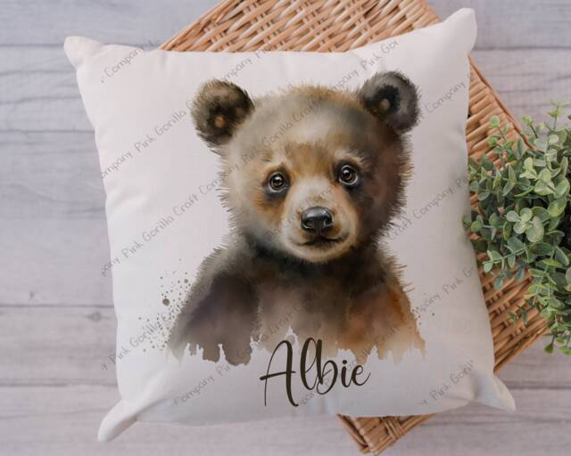 Bear Cushion, Pillow, Cub, Gift, Gift For Him, Lover, Mum, Her, Cub Gift - image 1