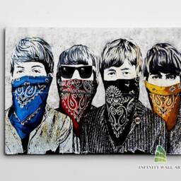 Banksy Beatles Bandanas Graffiti Canvas Art Wall Print Picture Home Decor -C895 - thumbnail 2