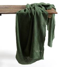 Yoga Muslin Blanket, Meditation Shawl, Wearable Organic Cotton Double Layer, Eco Friendly - thumbnail 3