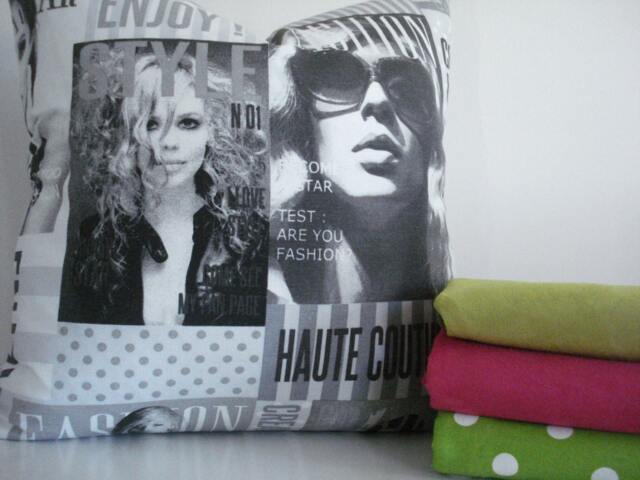 Fashion Print Lumbar Pillow Cover - Black, Grey, Off White - 12x24 - image 1