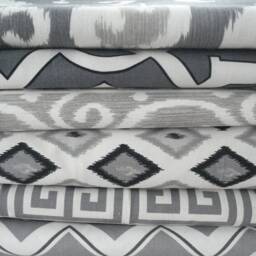 Fashion Print Lumbar Pillow Cover - Black, Grey, Off White - 12x24 - thumbnail 3