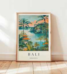 Bali Travel Poster Indonesian Island Art Print - thumbnail 1