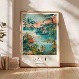 Bali Travel Poster Indonesian Island Art Print - thumbnail 3