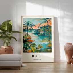 Bali Travel Poster Indonesian Island Art Print - thumbnail 2