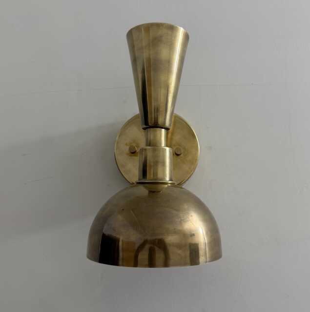Vintage Italian Brass Wall Sconce - Mid-Century Modern Lighting - image 1
