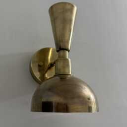 Vintage Italian Brass Wall Sconce - Mid-Century Modern Lighting - thumbnail 2