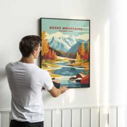 Rocky Mountains Travel Poster - Rockies Wall Art - thumbnail 3
