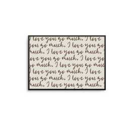 I Love You So Much Print - Handwritten Typography, Romantic Decor - Landscape - thumbnail 1