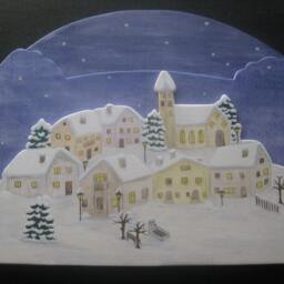 Winter Angel, Winter Landscape, Mood, Movable Wooden Screen Wall Decoration - thumbnail 2