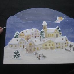 Winter Angel, Winter Landscape, Mood, Movable Wooden Screen Wall Decoration - thumbnail 3