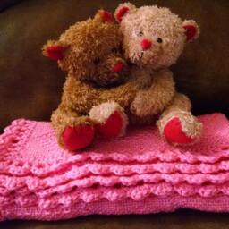 Baby Blanket Alphabet & Numbers - Pin Loom Pattern Weaving With Crochet Edge, Nursery, Shower Gift - thumbnail 3