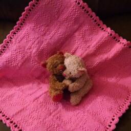 Baby Blanket Alphabet & Numbers - Pin Loom Pattern Weaving With Crochet Edge, Nursery, Shower Gift - thumbnail 2