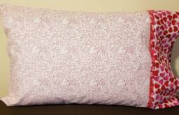 Pillowcases - Red Outline Hearts