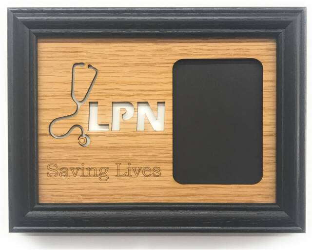 Nurse Picture Frame - 5x7 Holds 3x4 Photo Rn Gift Lpn Decor Occupation Retirement - image 1