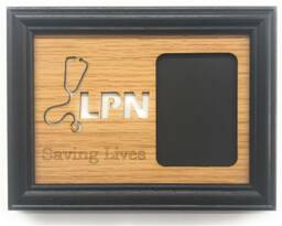 Nurse Picture Frame - 5x7 Holds 3x4 Photo Rn Gift Lpn Decor Occupation Retirement - thumbnail 1