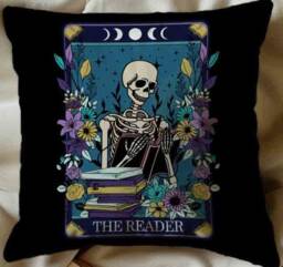 Soft Velour Pillow/Cushion The Reader - thumbnail 1
