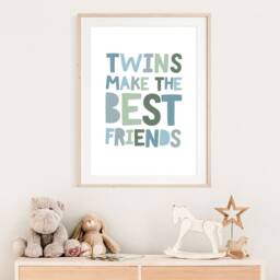 Brother Best Friends Print, Twins Bedroom, Big Bro, Lil Boys Nursery Prints, Bedroom Wall Art, Twin Decor, Playroom - thumbnail 2