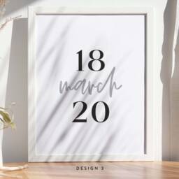 Special Date Wedding Memory Print - Personalised Milestone Wall Art Print, Valentines Gift Anniversary, D??cor #108 - thumbnail 3