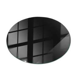 Smooth Black Color Glass Table Top, Round Cover, Scratch-Resistant Layer, Modern Tabletop