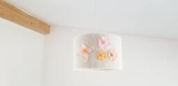 Floral Macrame Lampshade Bohemian Butterfly Felt Flower Nursery Lighting