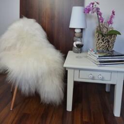 Giant White Icelandic Sheepskin Rug, Genuine Leather, 51x31 - thumbnail 3