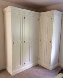 Wardrobe - Corner Wardrobe 5 Door Full Hanging Edwardian Style - thumbnail 1