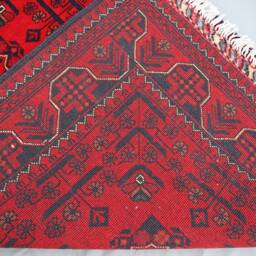 Long 16 Ft Runner Rug, Turkmen Bukhara Red Afghan Rug, Khal Mohammadi Handmade Wool Runner, Hallway Entryway 3x16 - thumbnail 4