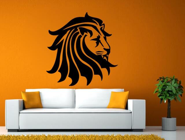 Lion Mane Head Jungle Africa Predator Cat Animal Wall Or Window Sticker Decal Vinyl Fathead Mural Decor L1949 - image 1