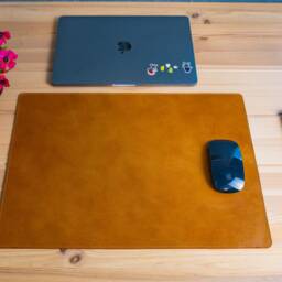 Milwaukee Full Grain Leather Desk Mat, Protective Table Pad, Made in Usa - thumbnail 2