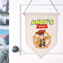 Personalised Toy Story Kids Bedroom Flag/Pennant - Custom Nursery Decor - thumbnail 4