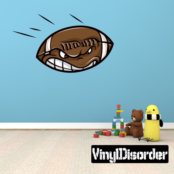 Football Wall Decal - Fabric Vinyl Removable & Reusable Footballuscolor001Et