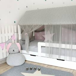 Children's Bed/House 80 X 200 cm Natural Wood - thumbnail 4