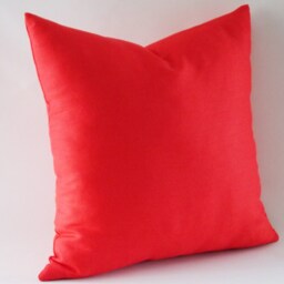 Red Linen Throw Pillow Cover Decorative Cushion - thumbnail 2