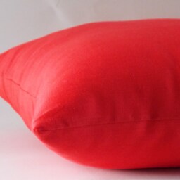 Red Linen Throw Pillow Cover Decorative Cushion - thumbnail 4