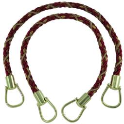 Pair Of Elegant Burgundy Taupe Curtain & Drapery Rope Tiebacks, 18 Inch Long, Approx. 1/2 Thick, Brtbm Color Cranberry Harvest - 8612