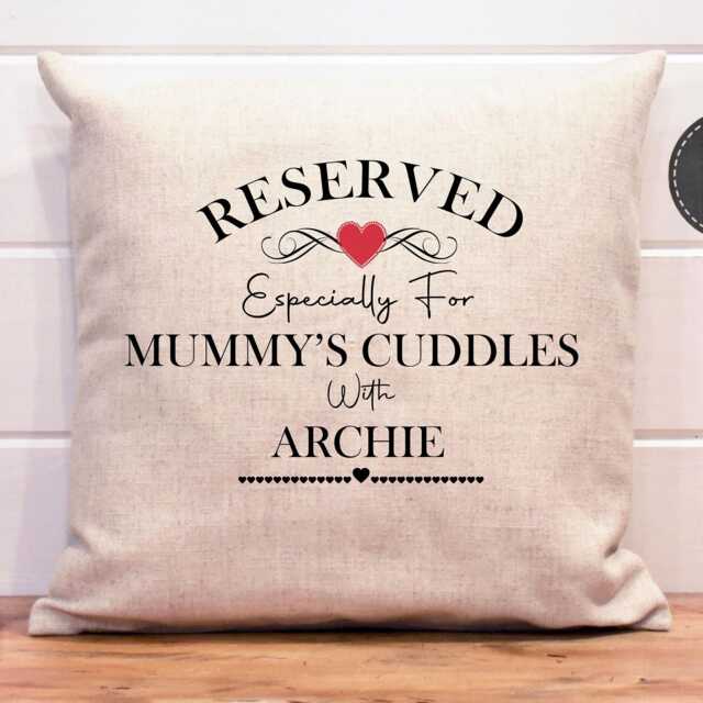 Mummy Gift Personalised Cushion Mothers Day Reserved For Pillow Nanny Grandma Nan Mum Gran Nanna Gift From Child - image 1