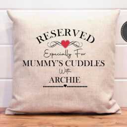 Mummy Gift Personalised Cushion Mothers Day Reserved For Pillow Nanny Grandma Nan Mum Gran Nanna Gift From Child - thumbnail 1