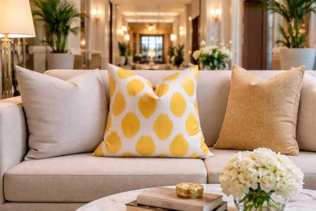 Handwoven Silk Ikat Pillow Cover, Decorative Throw Cushion - 20x20 - image 1