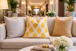 Handwoven Silk Ikat Pillow Cover, Decorative Throw Cushion - 20x20 - thumbnail 1