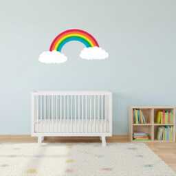 Rainbow Wall Decal, Kids Decals, Decals Nursery, Baby Stickers, Decal Kids, Fabric Reusable - thumbnail 1