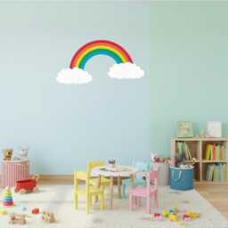 Rainbow Wall Decal, Kids Decals, Decals Nursery, Baby Stickers, Decal Kids, Fabric Reusable - thumbnail 2