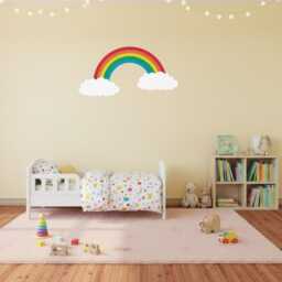 Rainbow Wall Decal, Kids Decals, Decals Nursery, Baby Stickers, Decal Kids, Fabric Reusable - thumbnail 3