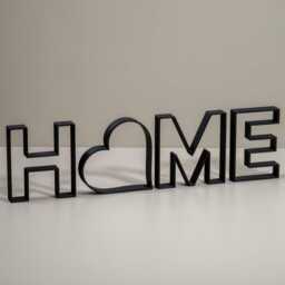 Home Decorative Letter Ornament With Love Heart Word Outline Decor - thumbnail 1