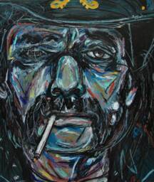 Lemmy Motorhead Art Print - Expressionist Rock N Roll Wall Decor - thumbnail 1