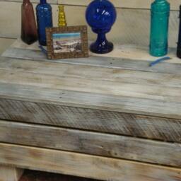 "Made With Ocean Driftwood Lobster Crate Coffee Table - 32""x21""x 16 To 19" - thumbnail 3