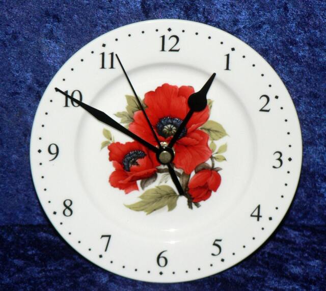Poppy Poppies Wall Clock Porcelain - Gift Boxed - image 1