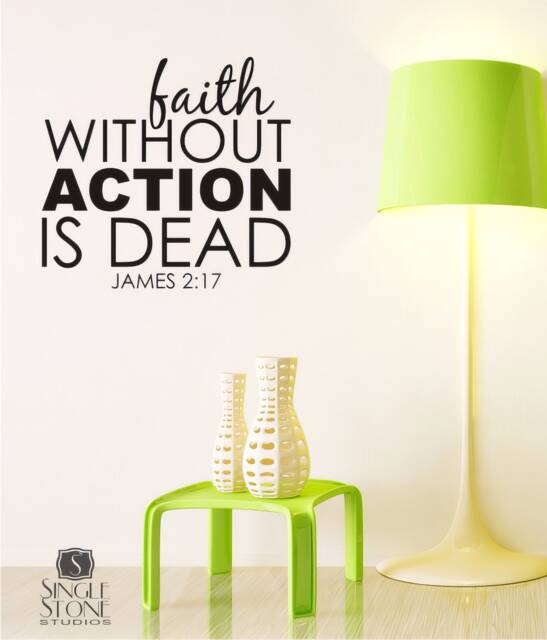 Faith Without Action Wall Decal Bible Verse Vinyl Home Decor - image 1