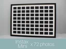 Instax Mini Multi Aperture Wooden Photo Frame. Holds Seventy-Two Instax Mini Sized Photos. 50x70cm. Shows Only - Not Border - thumbnail 1