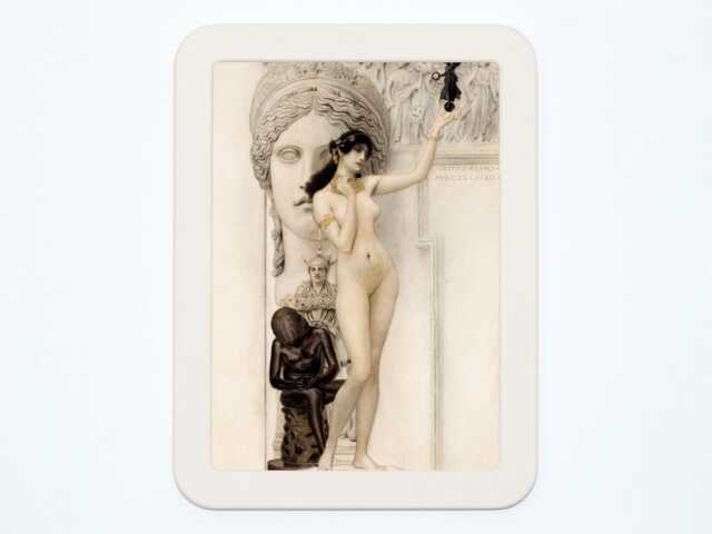 Allegory Of Sculpture Gustav Klimt Classic Painting Wooden Framed Art Print - image 1