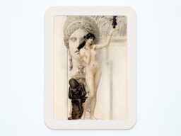 Allegory Of Sculpture Gustav Klimt Classic Painting Wooden Framed Art Print - thumbnail 1
